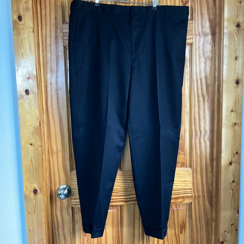 Men's Black Dress pants expanding waistband size 42/29 Lands End